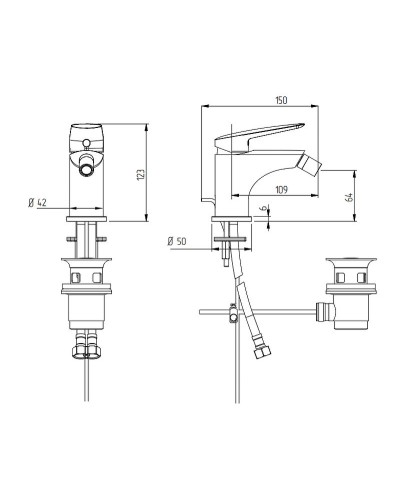Смеситель для биде Migliore Laguna 26081 Хром