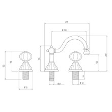 Смеситель для биде Migliore Olivia 19002 Хром Белый