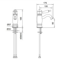 Смеситель для биде Migliore Oxford 19123 с термостатом Хром