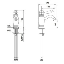 Смеситель для биде Migliore Oxford 19123 с термостатом Хром