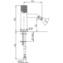 Смеситель для биде без донного клапана Paini Cox Grip 7GCR304