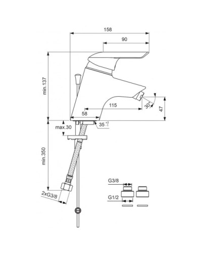 Смеситель для биде Vidima Сева II BA047AA