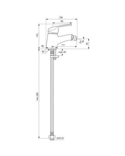 Смеситель для биде Vidima Сева Луп BA014AA