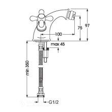 Смеситель для биде Vidima Ретро BA124LS