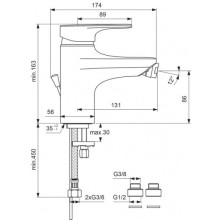Смеситель для биде Vidima Видима Стрим BA092AA