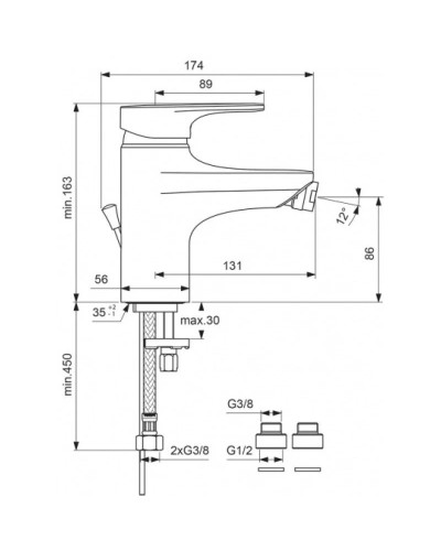 Смеситель для биде Vidima Видима Стрим BA092AA