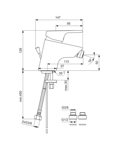 Смеситель для биде Vidima Видима Джой BA074AA