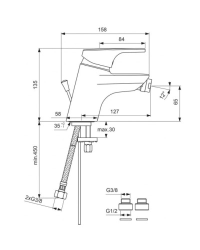 Смеситель для биде Vidima ВидимаФорм BA064AA