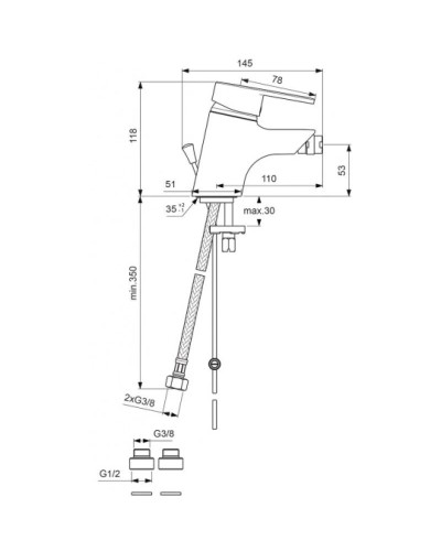 Смеситель для биде Vidima Сева Фреш BA028AA