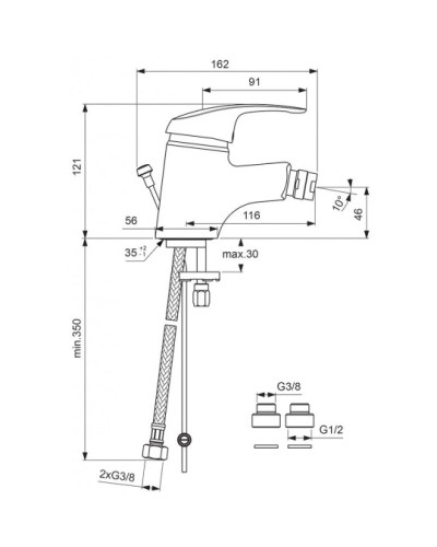 Смеситель для биде Vidima Тарнер BA037AA