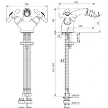 Смеситель для биде Vidima Ретро BA124AA