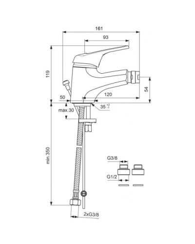 Смеситель для биде Vidima Сева-М BA020AA