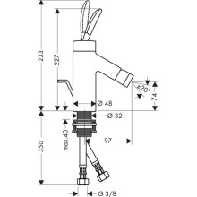Смеситель для биде с донным Axor Starck 10200000