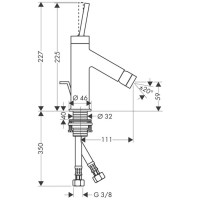 Смеситель для биде с донным клапаном Axor Starck 10211000