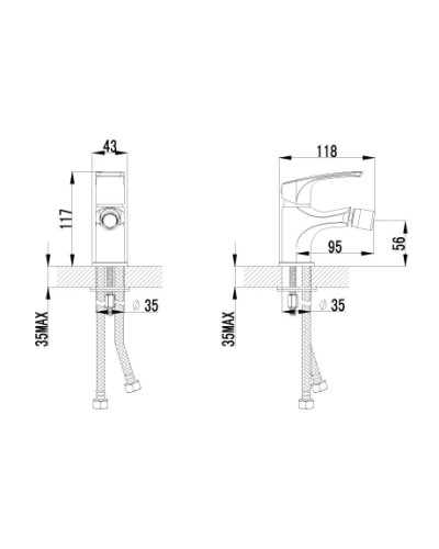 Смеситель для биде Lemark Plus Shape LM1708C