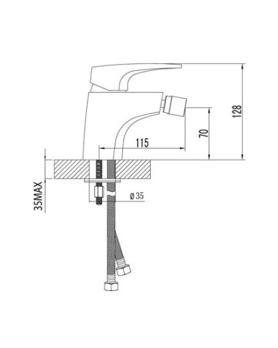 Смеситель для биде Lemark Shift LM4308C