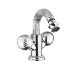 Смеситель на биде с донным клапаном хром, ручки металл Cezares Olimp OLIMP-BS2-01-M