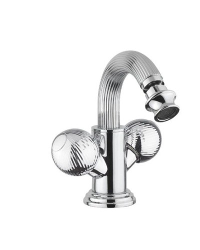 Смеситель на биде с донным клапаном хром, ручки металл Cezares Olimp OLIMP-BS2-01-M