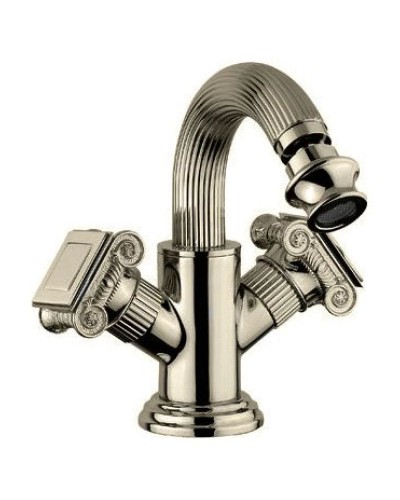 Смеситель на биде с донным клапаном бронза, ручки металл Cezares Olimp OLIMP-BS2-02-O