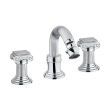 Смеситель для биде на три отверстия хром, ручки металл Cezares Olimp OLIMP-BBS2-01-O