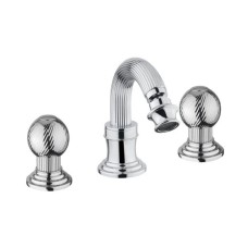 Смеситель для биде на три отверстия хром, ручки металл Cezares Olimp OLIMP-BBS2-01-M