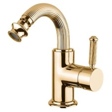 Смеситель на биде однорычажный c донным клапаном золото 24 карата Cezares Olimp OLIMP-BSM2-03/24-L
