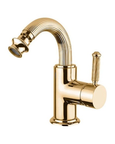 Смеситель на биде однорычажный c донным клапаном золото 24 карата Cezares Olimp OLIMP-BSM2-03/24-L