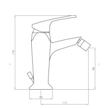Смеситель на биде однорычажный c донным клапаном хром Cezares Legend LEGEND-BSM2-01