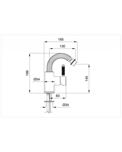 Смеситель на биде Cezares OLIMP-BSM2-03/24-L