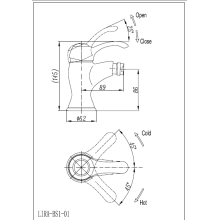 Смеситель для биде CEZARES LIRA-C-BS1-BLC