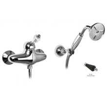 Смеситель для душа с ручным душем хром, ручка Swarovski Nero Cezares Vintage VINTAGE-D-01-Sw-N