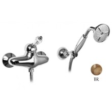 Смеситель для душа с ручным душем бронза, ручка Swarovski Cezares Vintage VINTAGE-D-02-Sw