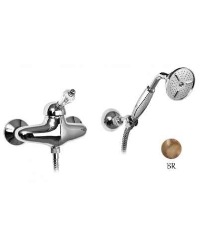 Смеситель для душа с ручным душем бронза, ручка Swarovski Cezares Vintage VINTAGE-D-02-Sw