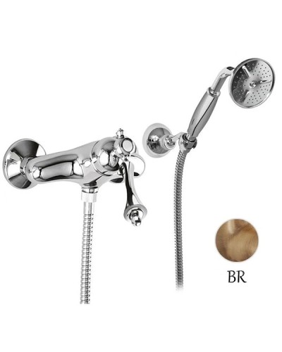 Смеситель для душа с ручным душем бронза, ручка бронза Cezares Margot MARGOT-DDM-02-M