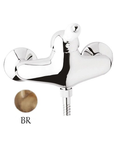 Смеситель для душа бронза, ручка белая Cezares Elite ELITE-DM-02-Bi