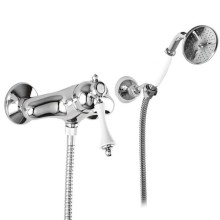 Смеситель для душа с ручным душем хром, ручка белая Cezares Margot MARGOT-DDM-01-Bi