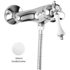 Смеситель для душа bianco lucido/cromo, ручка bianco lucido/cromo Cezares Margot MARGOT-DM-BLC