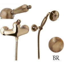 Смеситель для душа в комплекте с ручным душем бронза, ручка металл Cezares Elite ELITE-D-02-M