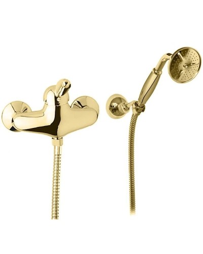 Смеситель для душа в комплекте с ручным душем золото 24 карат, ручка металл Cezares Elite ELITE-D-03/24-M