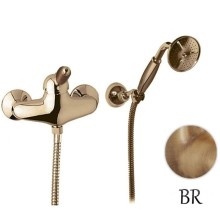 Смеситель для душа в комплекте с ручным душем бронза, ручка орех Cezares Elite ELITE-D-02-Nc