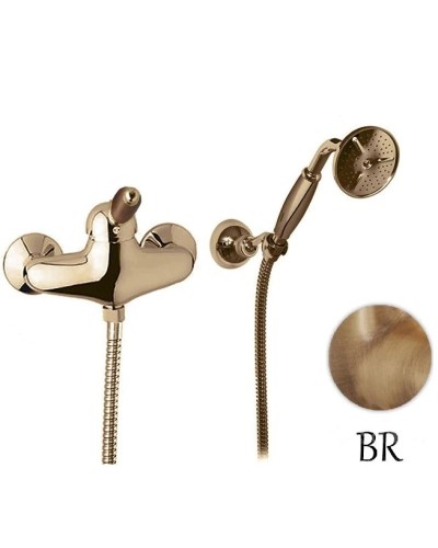 Смеситель для душа в комплекте с ручным душем бронза, ручка орех Cezares Elite ELITE-D-02-Nc