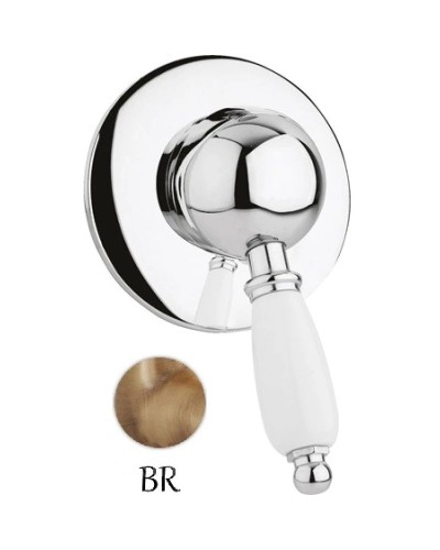 Смеситель для душа бронза, ручка белая Cezares Elite ELITE-DIM-02-Bi