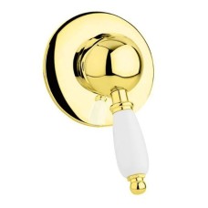 Смеситель для душа золото 24 карат, ручка белая Cezares Elite ELITE-DIM-03/24-Bi