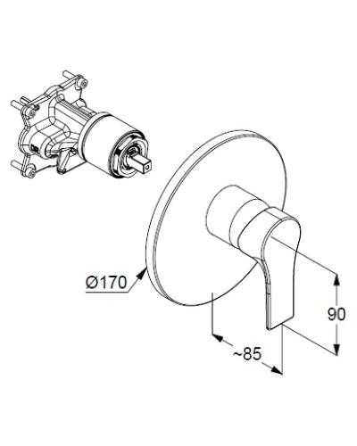 Смеситель для душа Kludi Zenta SL 486550565 Хром