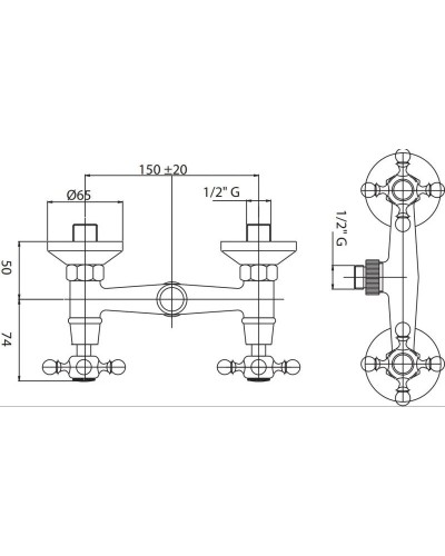 Смеситель для душа хром Cezares Lord LORD-D-01