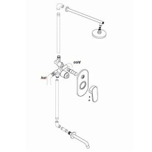 Смеситель для душа WasserKRAFT Wern 4241 Хром матовый