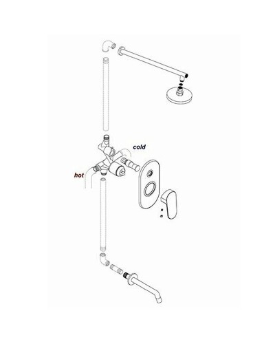 Смеситель для душа WasserKRAFT Wern 4241 Хром матовый