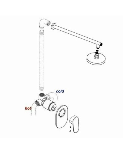 Смеситель для душа WasserKRAFT Wern 4251 Хром матовый