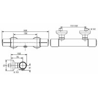 Смеситель для душа Ideal Standard Melange A4279AA с термостатом Хром