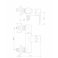 Смеситель для душа Ceramica Nova A.V.O 70026CH Хром